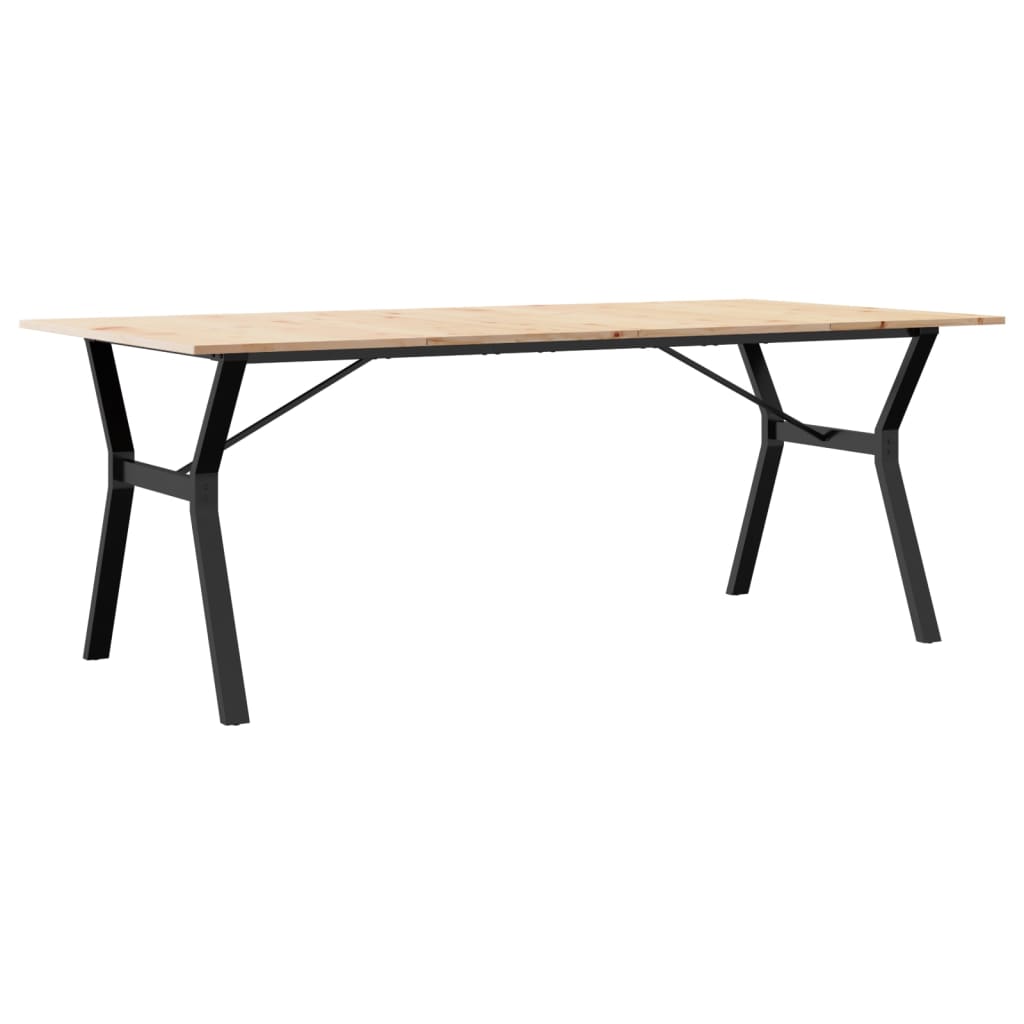Eettafel Massief Grenenhout En Staal