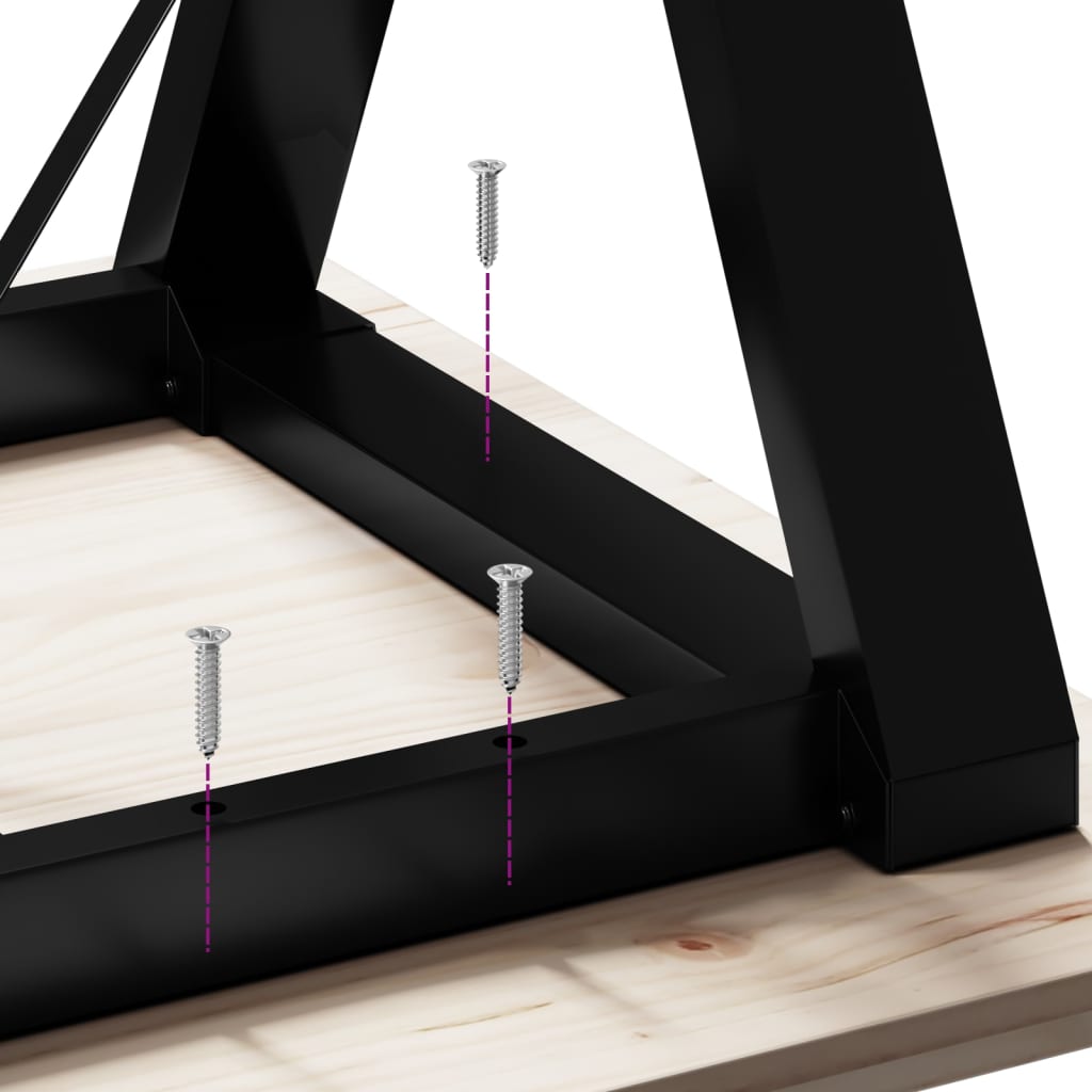 Eettafel Massief Grenenhout En Staal