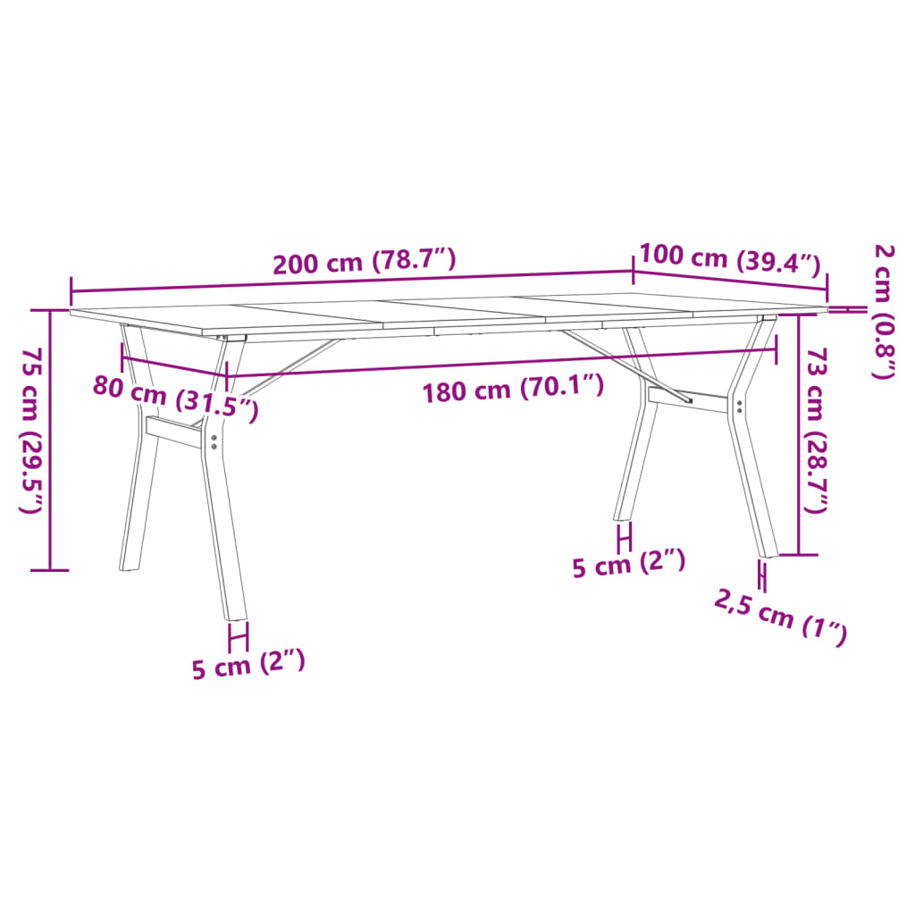 Eettafel Massief Grenenhout En Staal