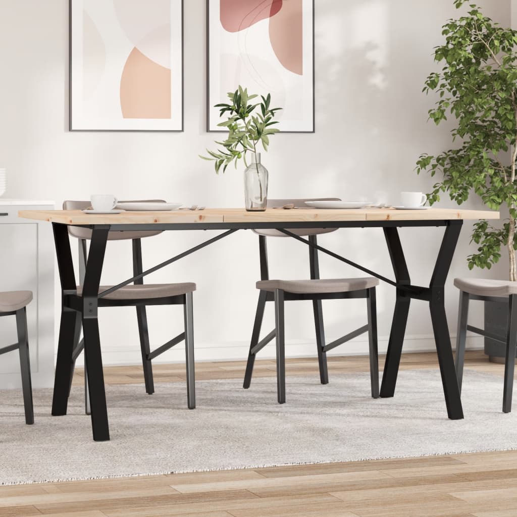 Eettafel Massief Grenenhout En Staal
