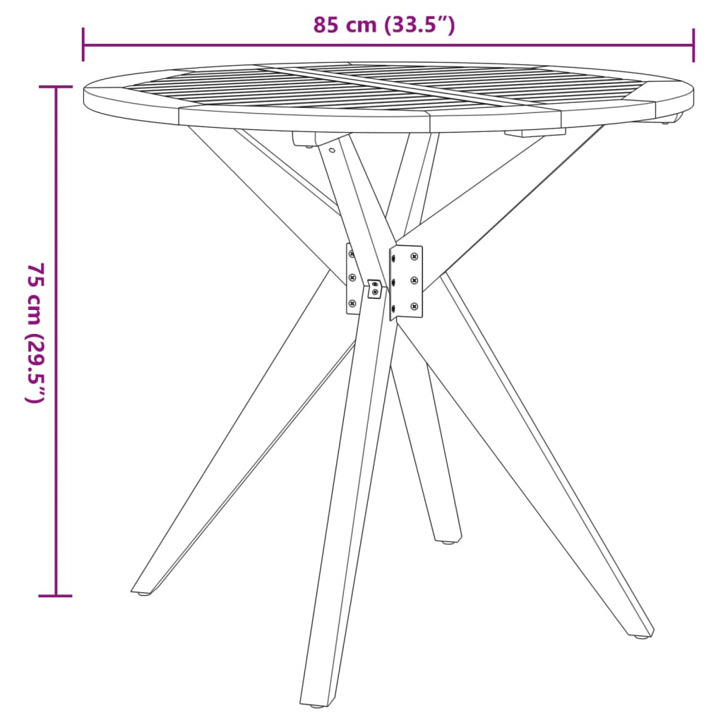 3-Delige Tuinset Massief Acaciahout