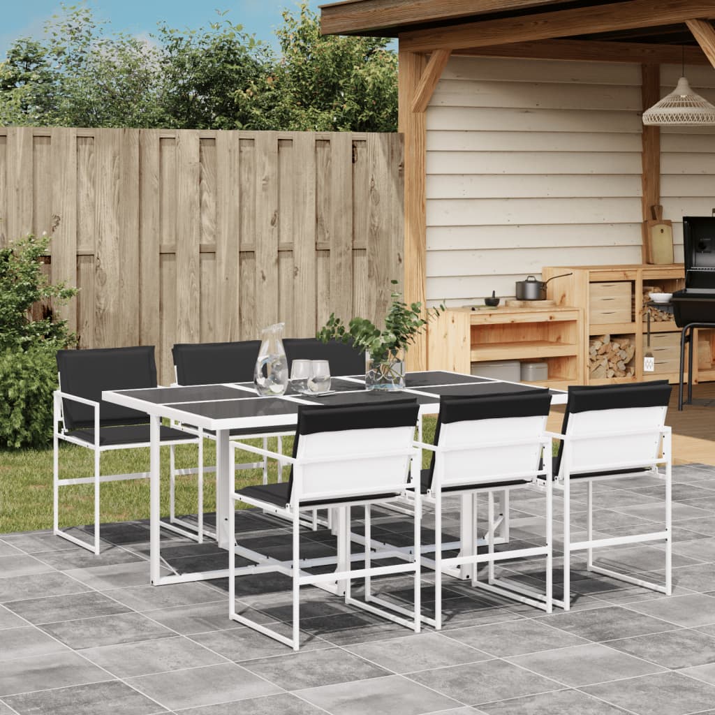 5-Delige Tuinset Met Kussens Textileen Wit