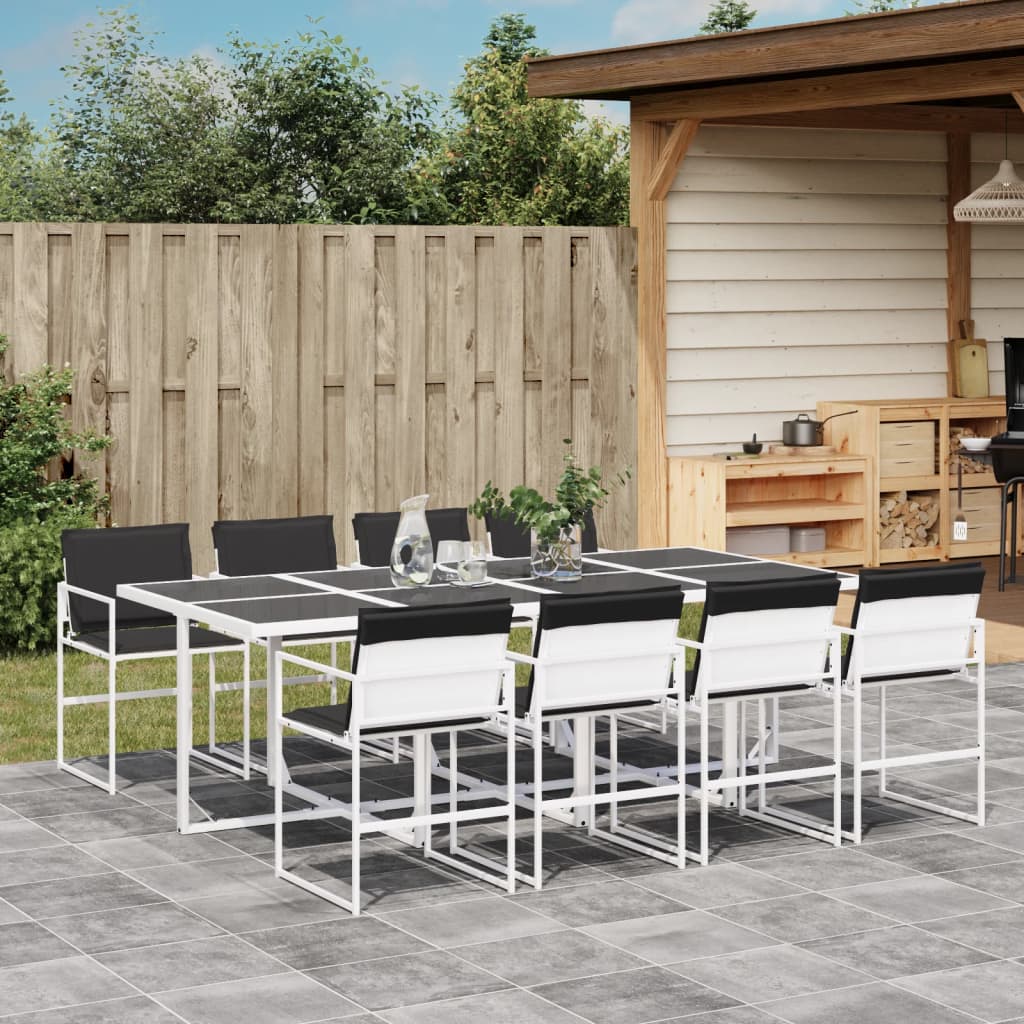 5-Delige Tuinset Met Kussens Textileen Wit