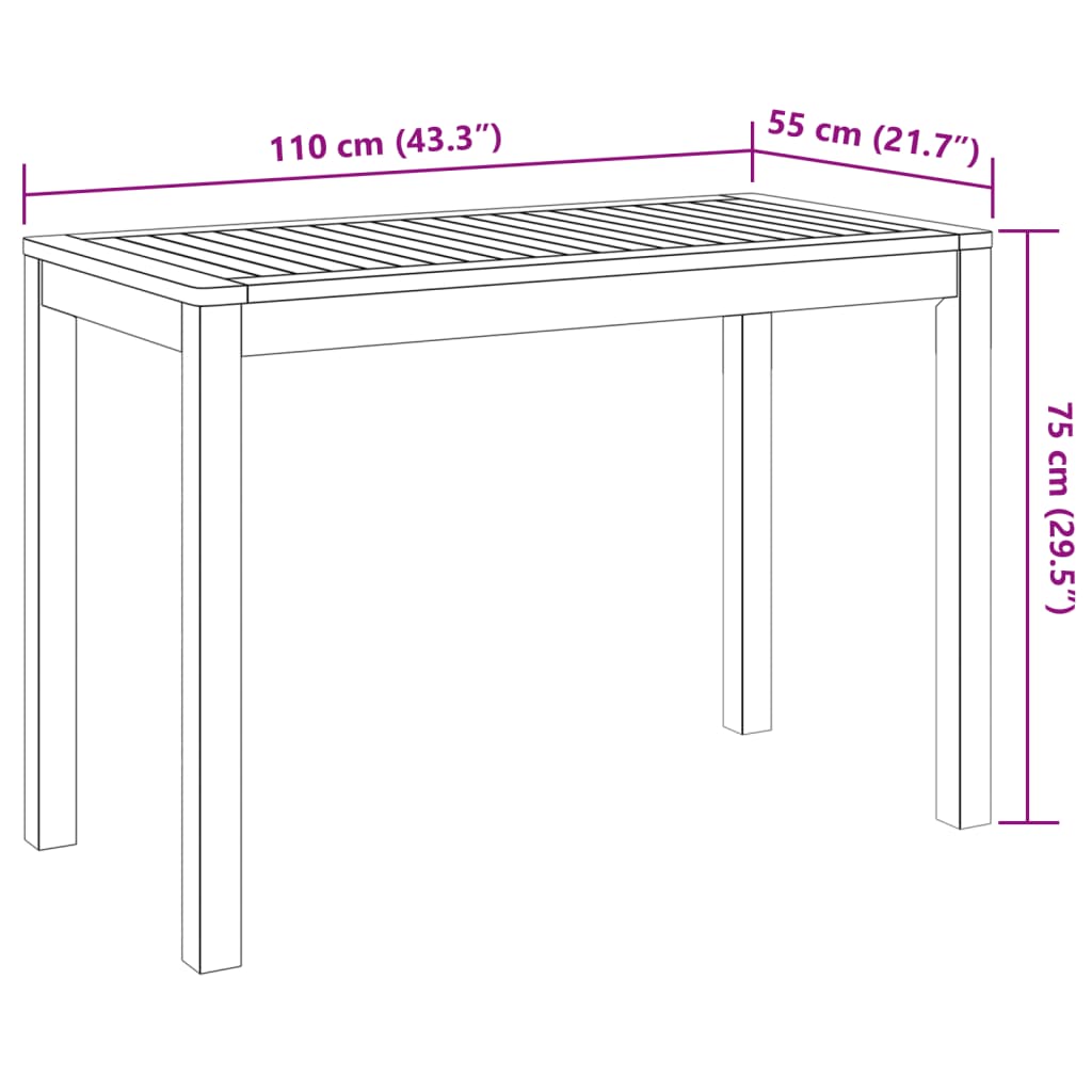 3-Delige Tuinset Massief Acaciahout