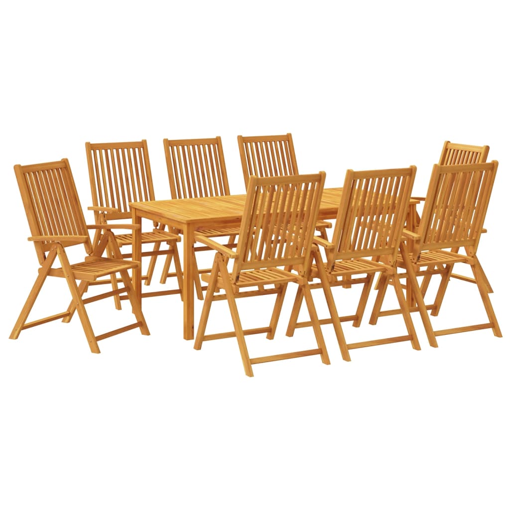 9-Delige Tuinset 180X90X75 Cm Massief Acaciahout