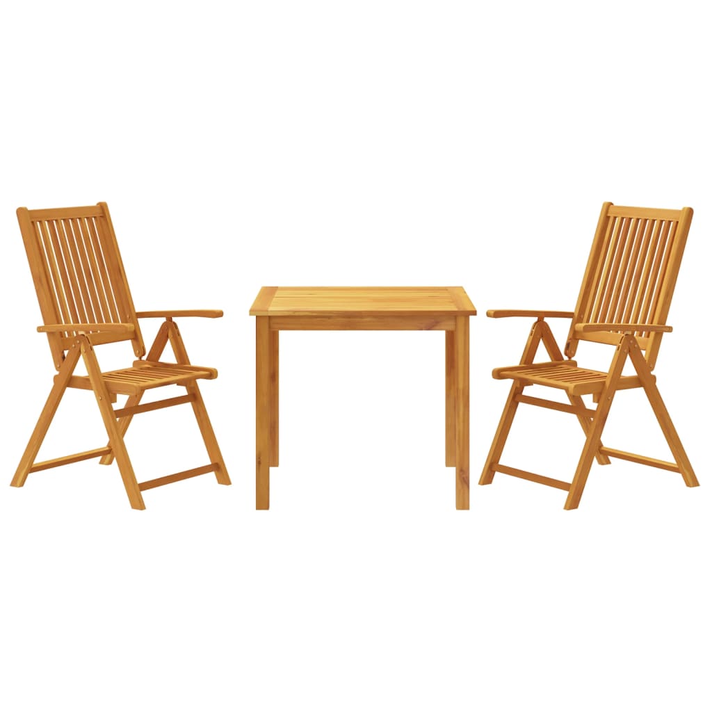 3-Delige Tuinset 85X85X74 Cm Massief Acaciahout