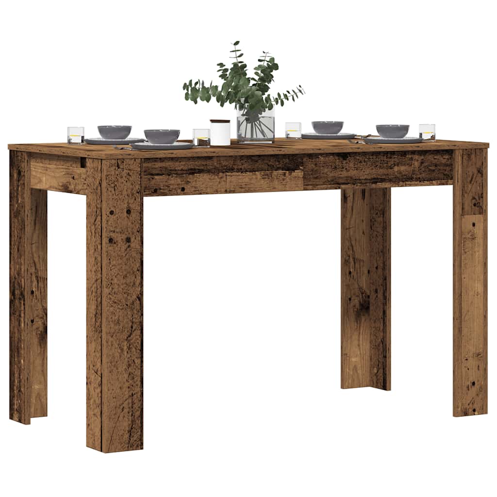Eettafel 120X60X76 Cm Bewerkt Hout Kleurig