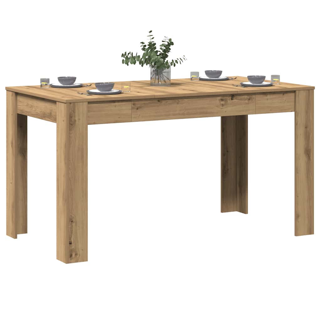 Eettafel 140X74,5X76 Cm Bewerkt Hout