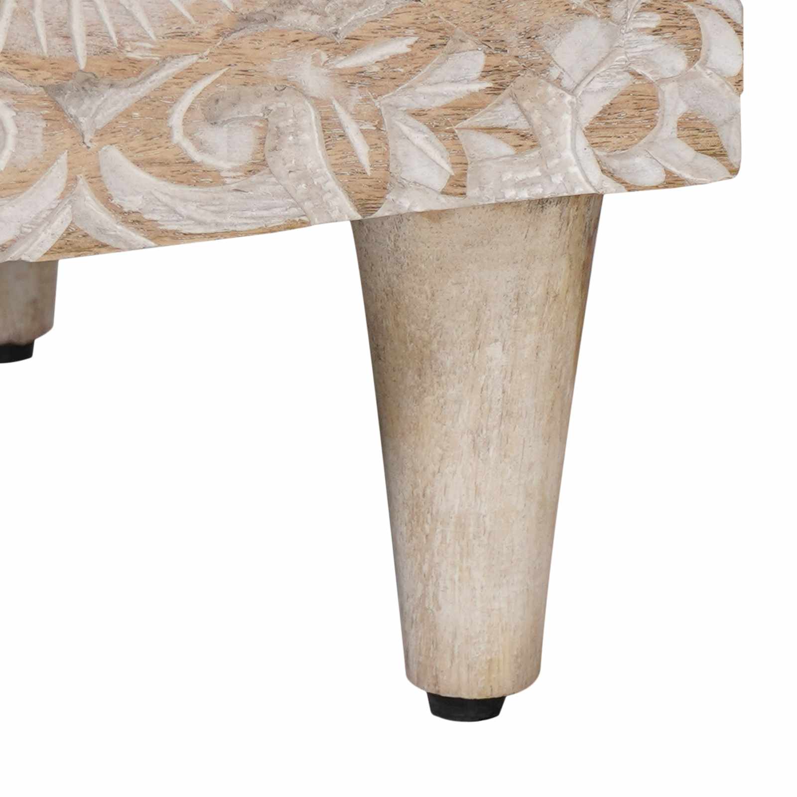 Bed Kast Met Lade 50 X 33 X 60 Cm Massief Mango Hout