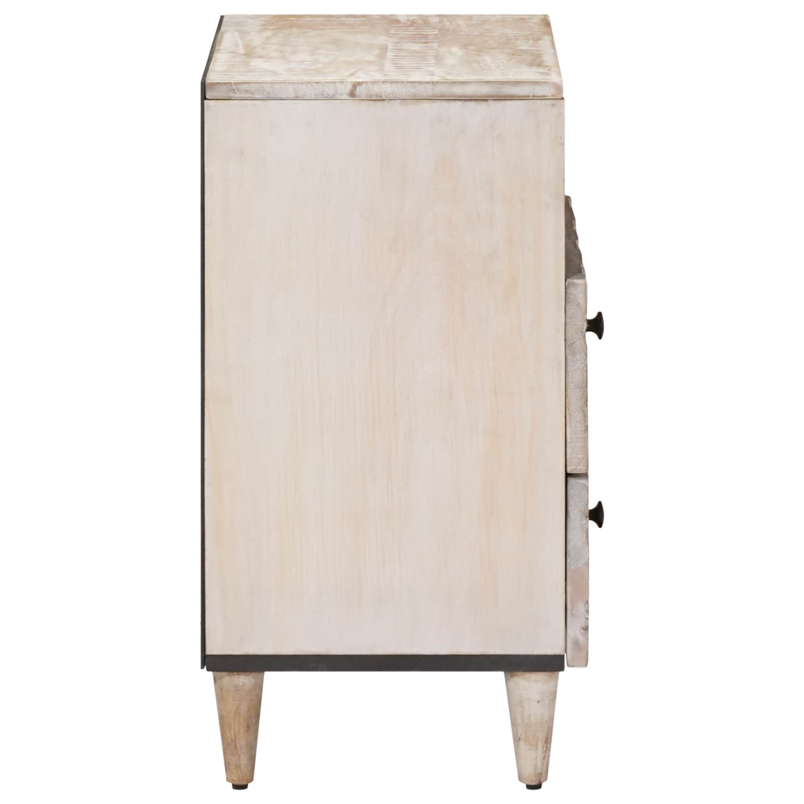 Bed Kast Met Lade 50 X 33 X 60 Cm Massief Mango Hout