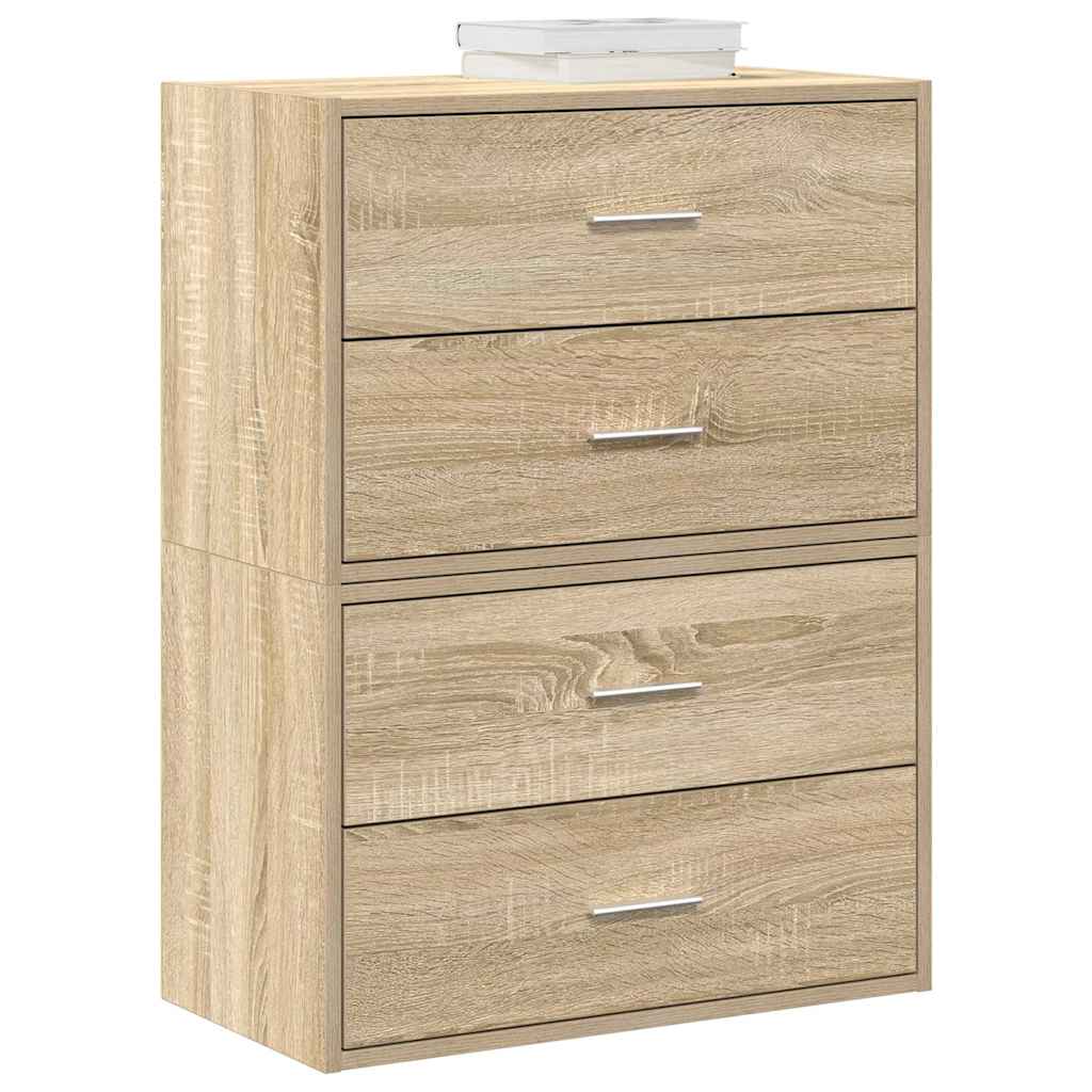 Kasten Met 2 Lades 60X31X40 Cm Bewerkt Hout