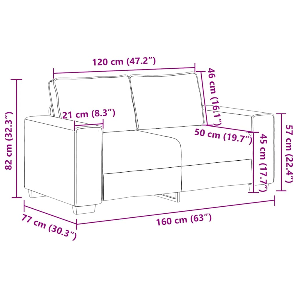3-Delige Loungeset Met Kussens Stof Wolk Grijs