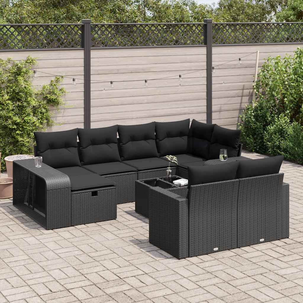 1 Tuinset Met Kussens Poly Rattan