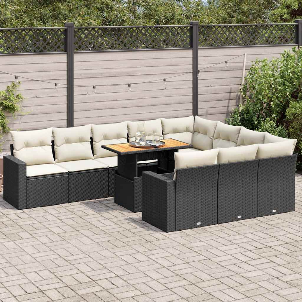 1 Tuinset Met Kussens Poly Rattan