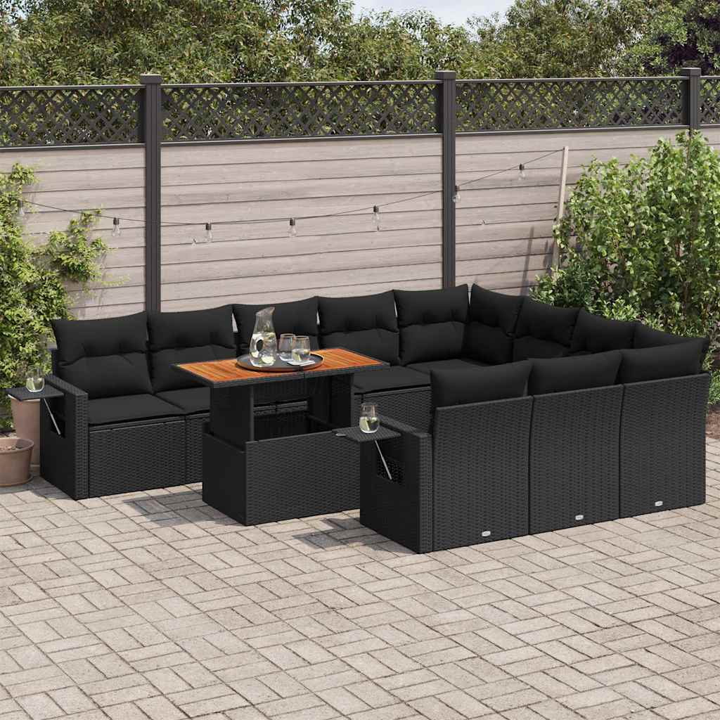 1 Tuinset Met Kussens Poly Rattan