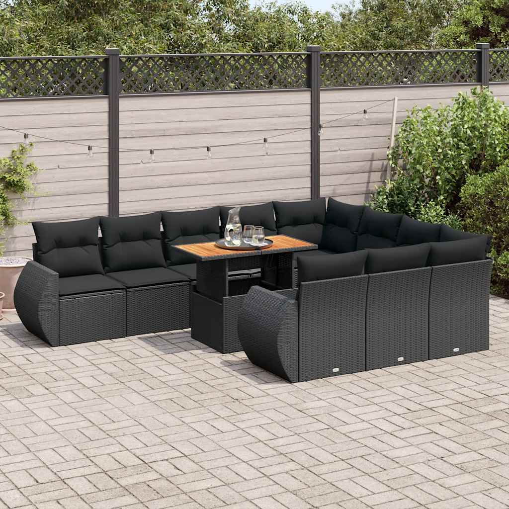 1 Tuinset Met Kussens Poly Rattan