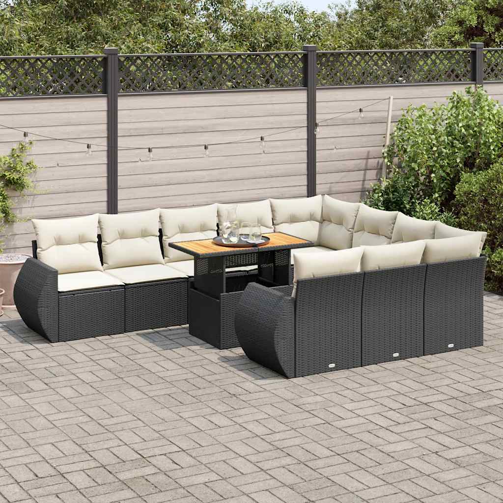 1 Tuinset Met Kussens Poly Rattan