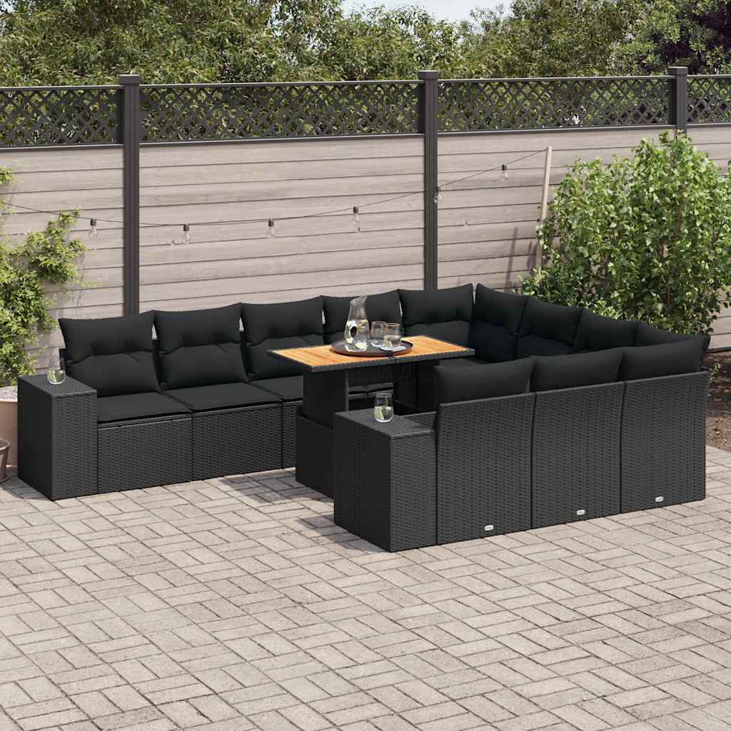 1 Tuinset Met Kussens Poly Rattan