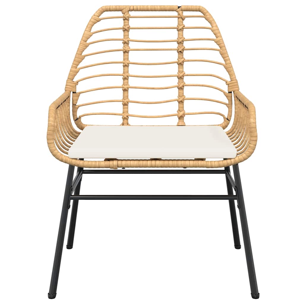 5-Delige Tuinset Met Kussens Poly Rattan Glas