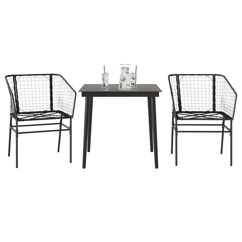 5-Delige Tuinset Met Kussens Poly Rattan Glas