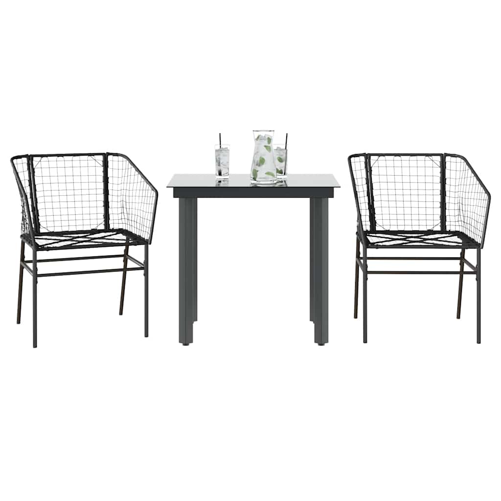 9-Delige Tuinset Met Kussens Poly Rattan Glas
