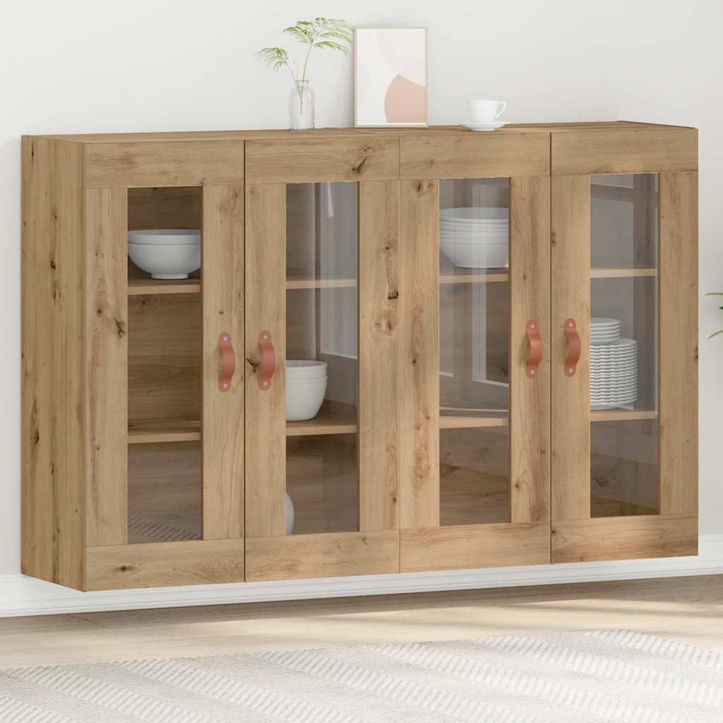 Wandgemonteerde Kasten 2 Pcs Artisan Eik En Zwart