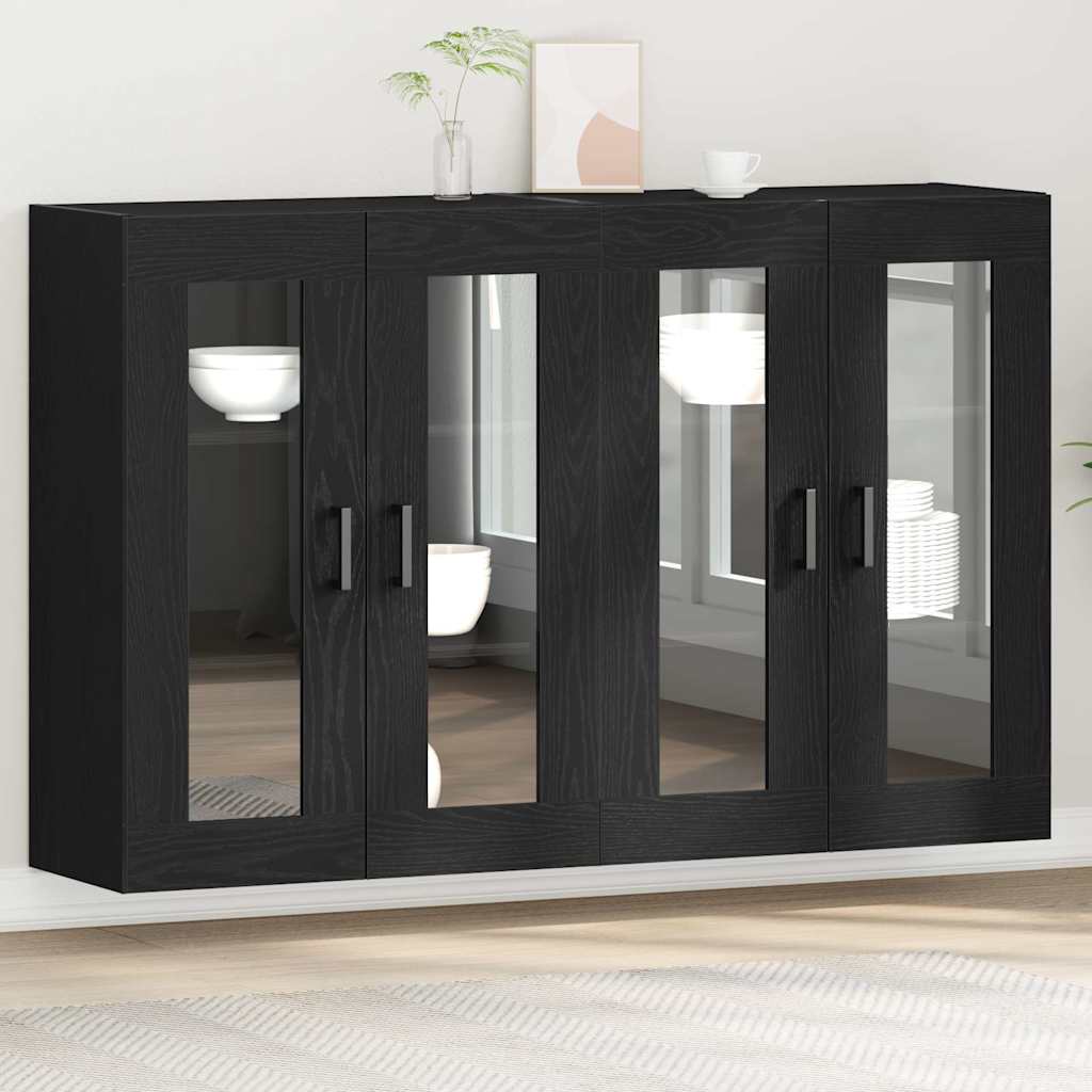 Wandgemonteerde Kasten 2 Pcs Artisan Eik En Zwart