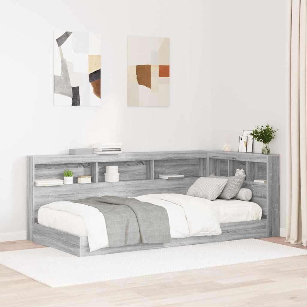 Boekenkast Bed Met Opslag Bewerkt Hout
