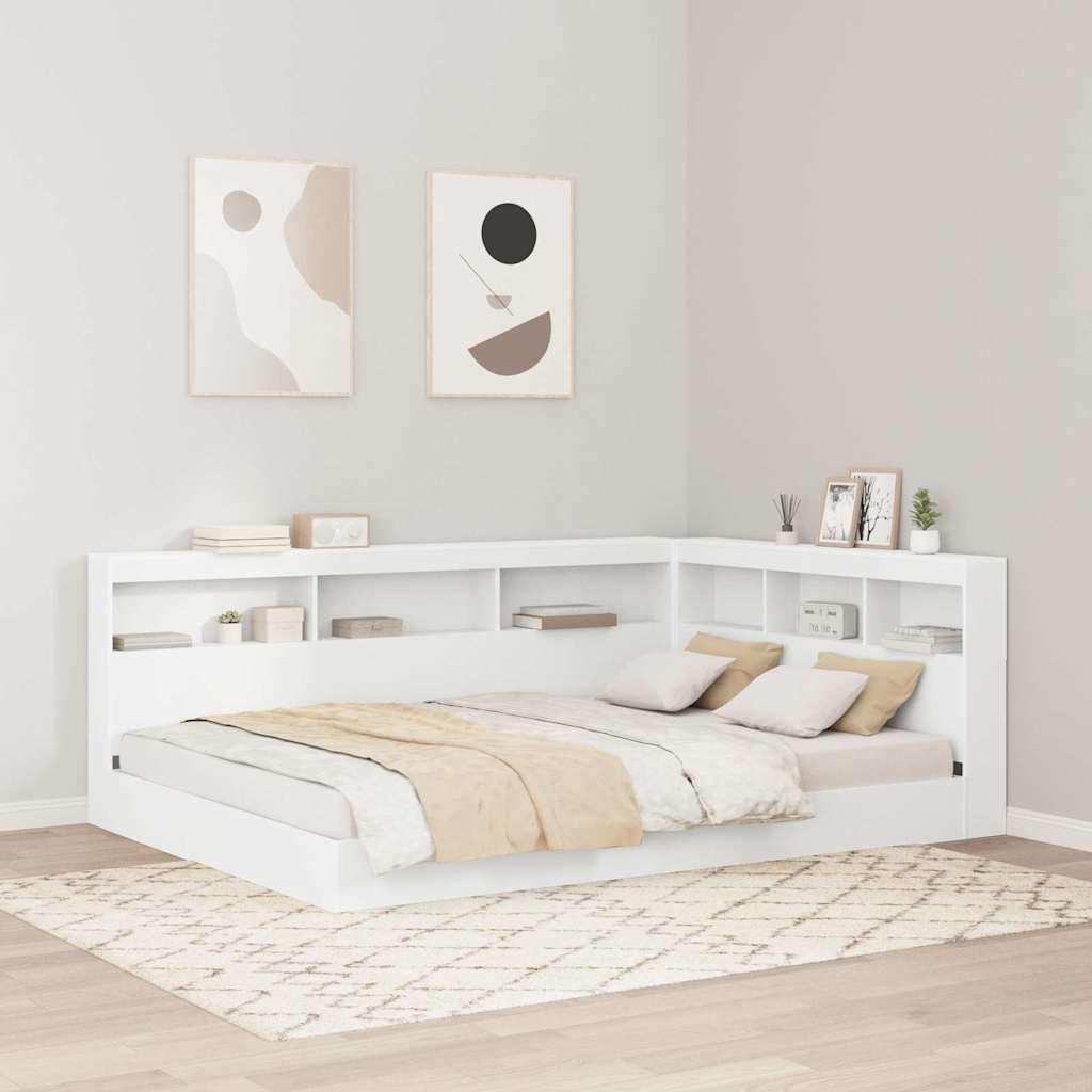 Boekenkast Bed Met Opslag Bewerkt Hout
