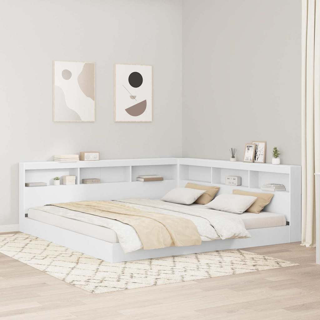 Boekenkast Bed Met Opslag Bewerkt Hout