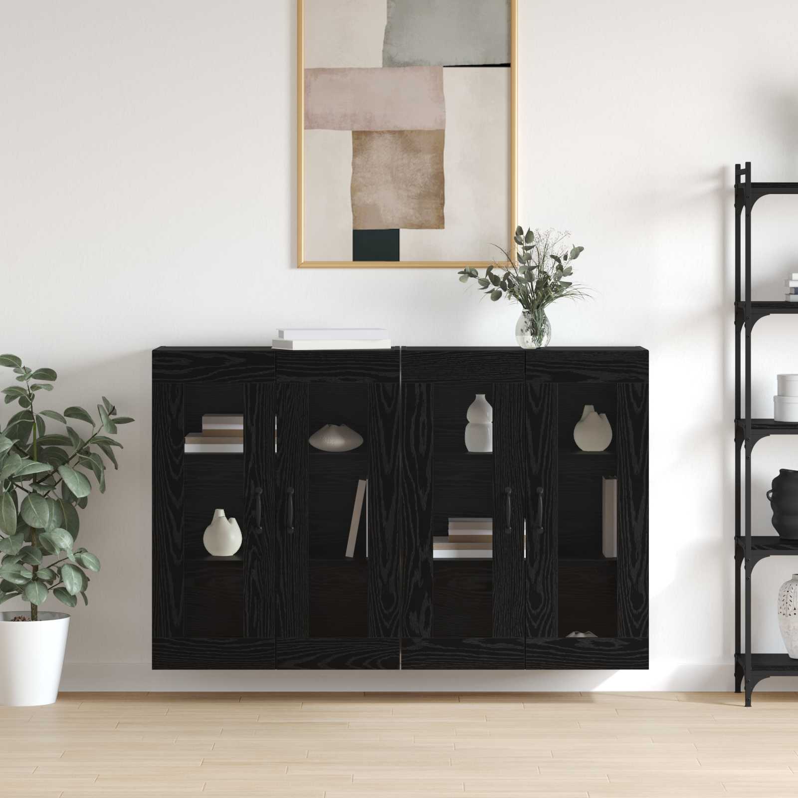 Wandgemonteerde Kasten 2 Pcs Artisan Eik En Zwart
