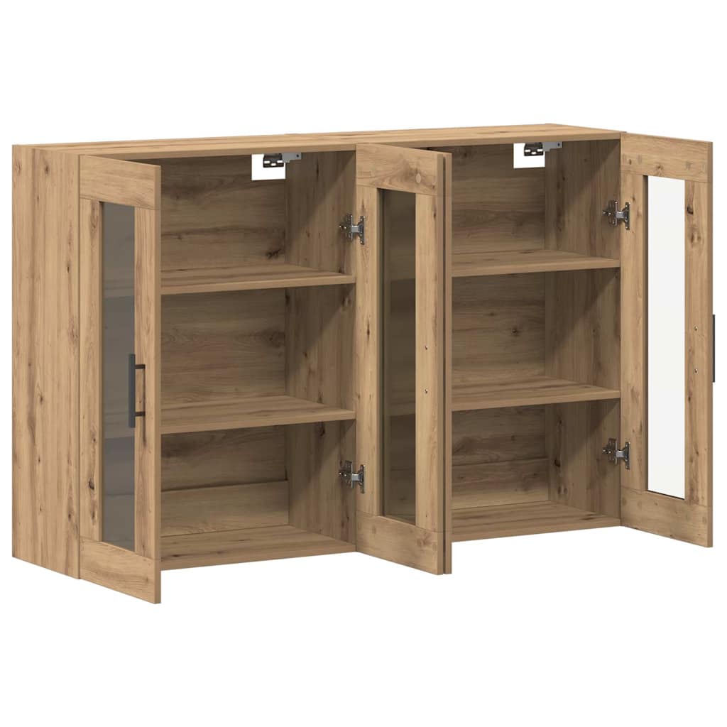 Wandgemonteerde Kasten 2 Pcs Artisan Eik En Zwart