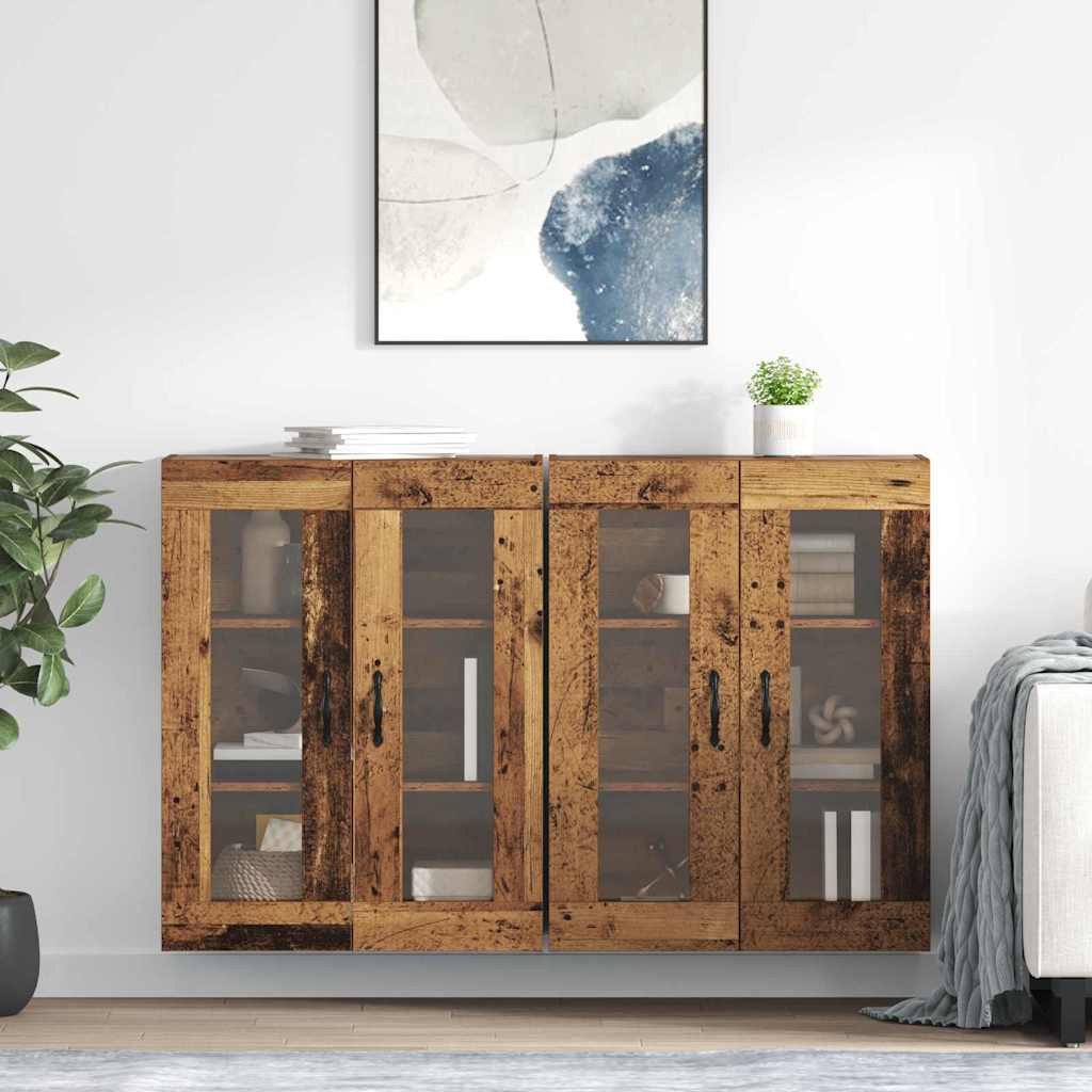 Wandgemonteerde Kasten 2 Pcs Artisan Eik En Zwart