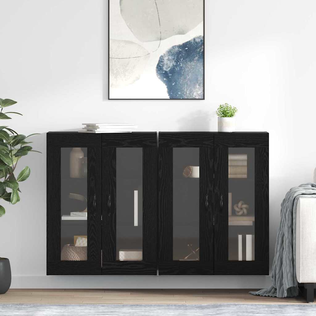 Wandgemonteerde Kasten 2 Pcs Artisan Eik En Zwart