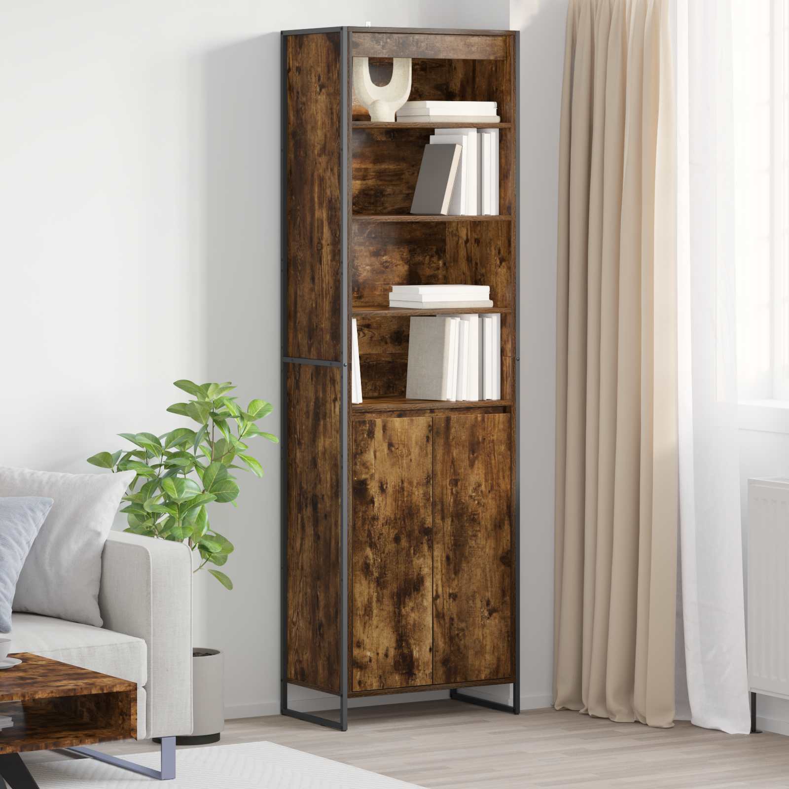 Hoge Kasten Bewerkt Hout