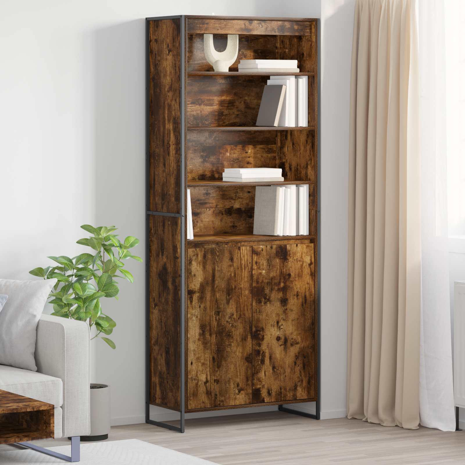 Hoge Kasten Bewerkt Hout