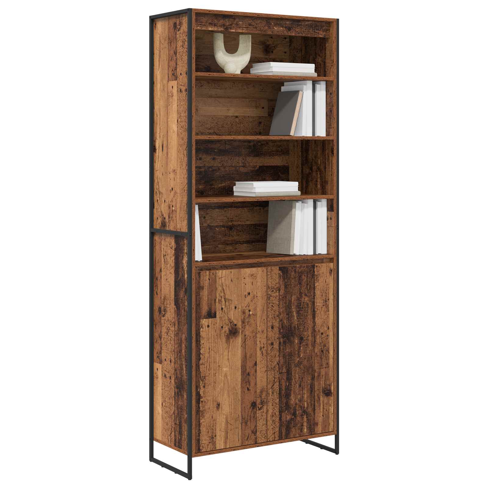 Hoge Kasten Bewerkt Hout
