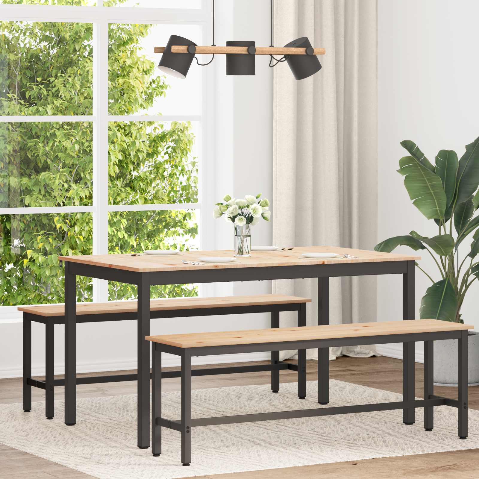Eettafel Massief Grenenhout