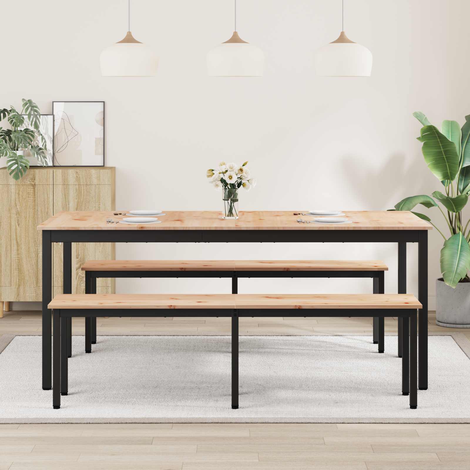 Eettafel Massief Grenenhout