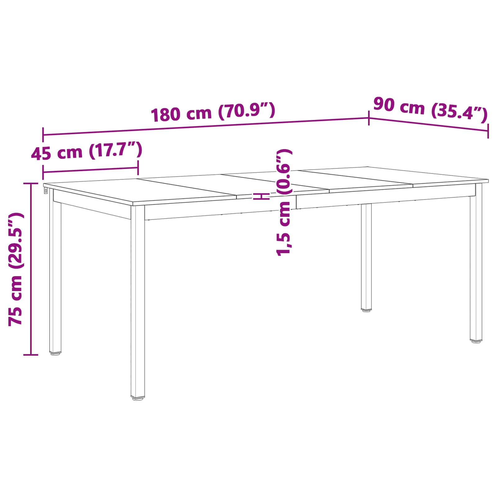 Eettafel Massief Grenenhout