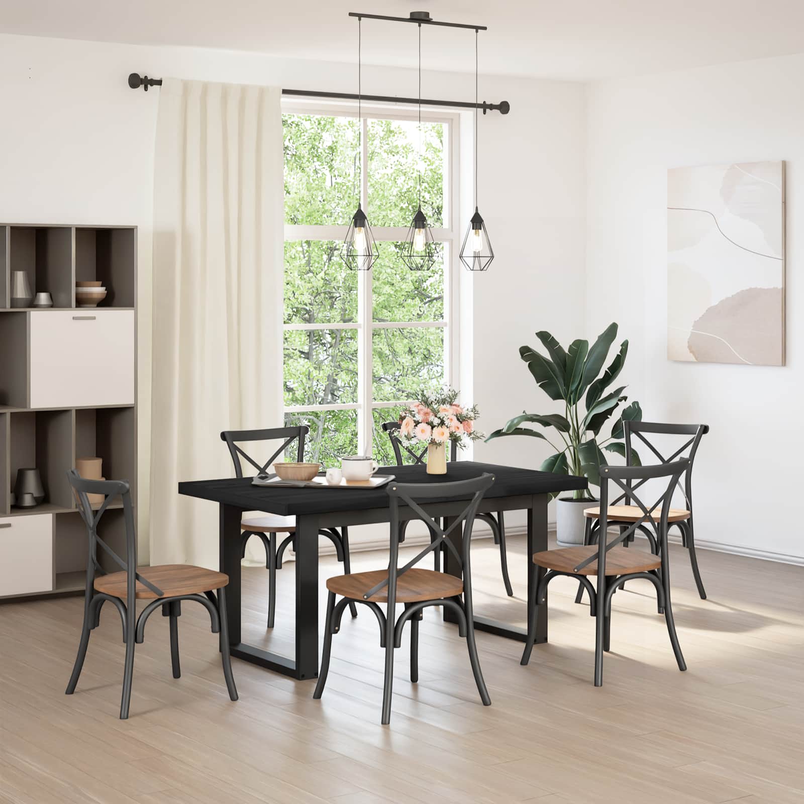 Eettafel Noain Massief Grenenhout Rechthoekig