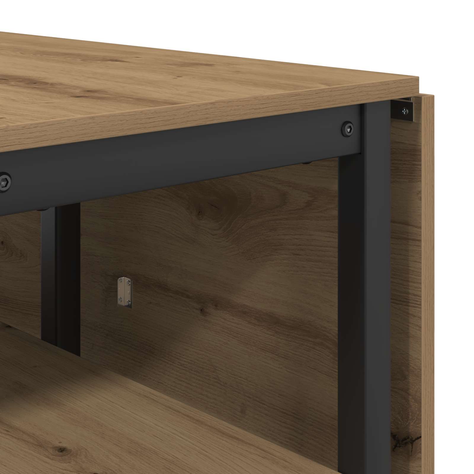 Eettafel 122 X 80 X 76,5 Cm Bewerkt Hout