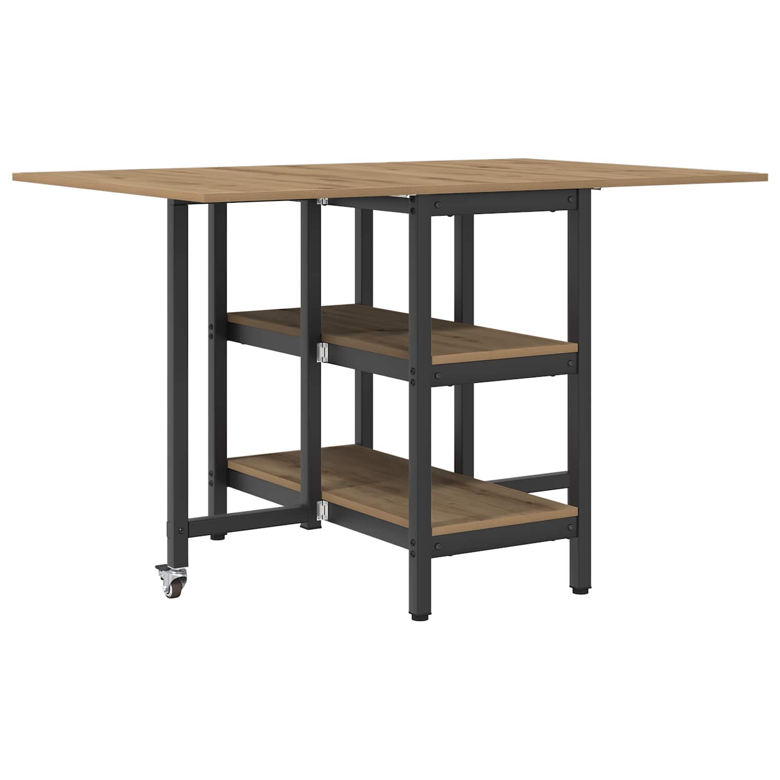 Eettafel 122 X 80 X 76,5 Cm Bewerkt Hout