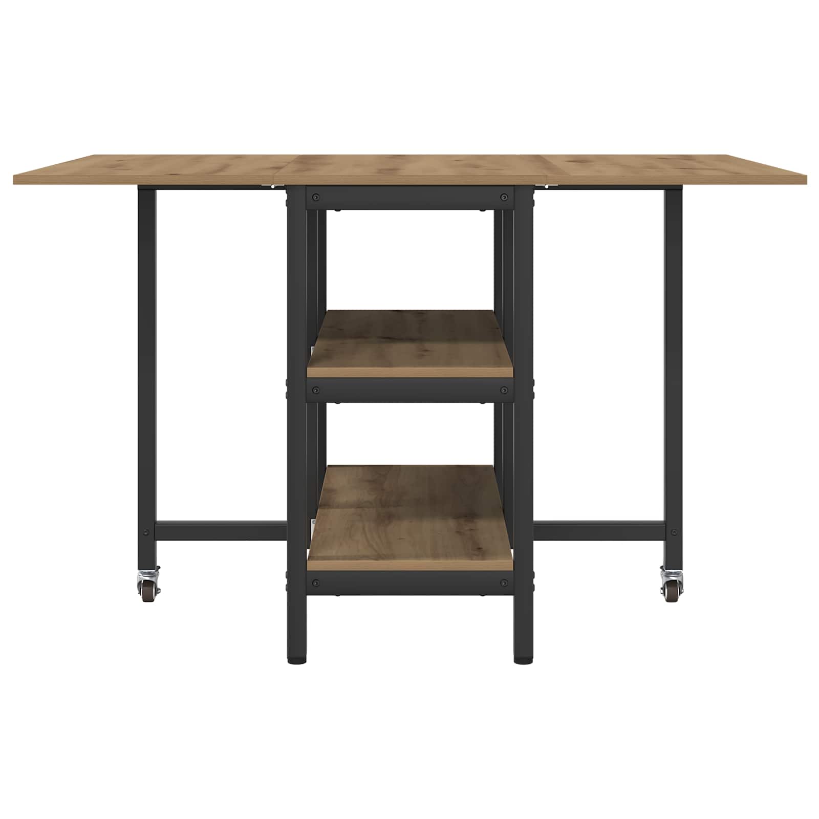 Eettafel 122 X 80 X 76,5 Cm Bewerkt Hout