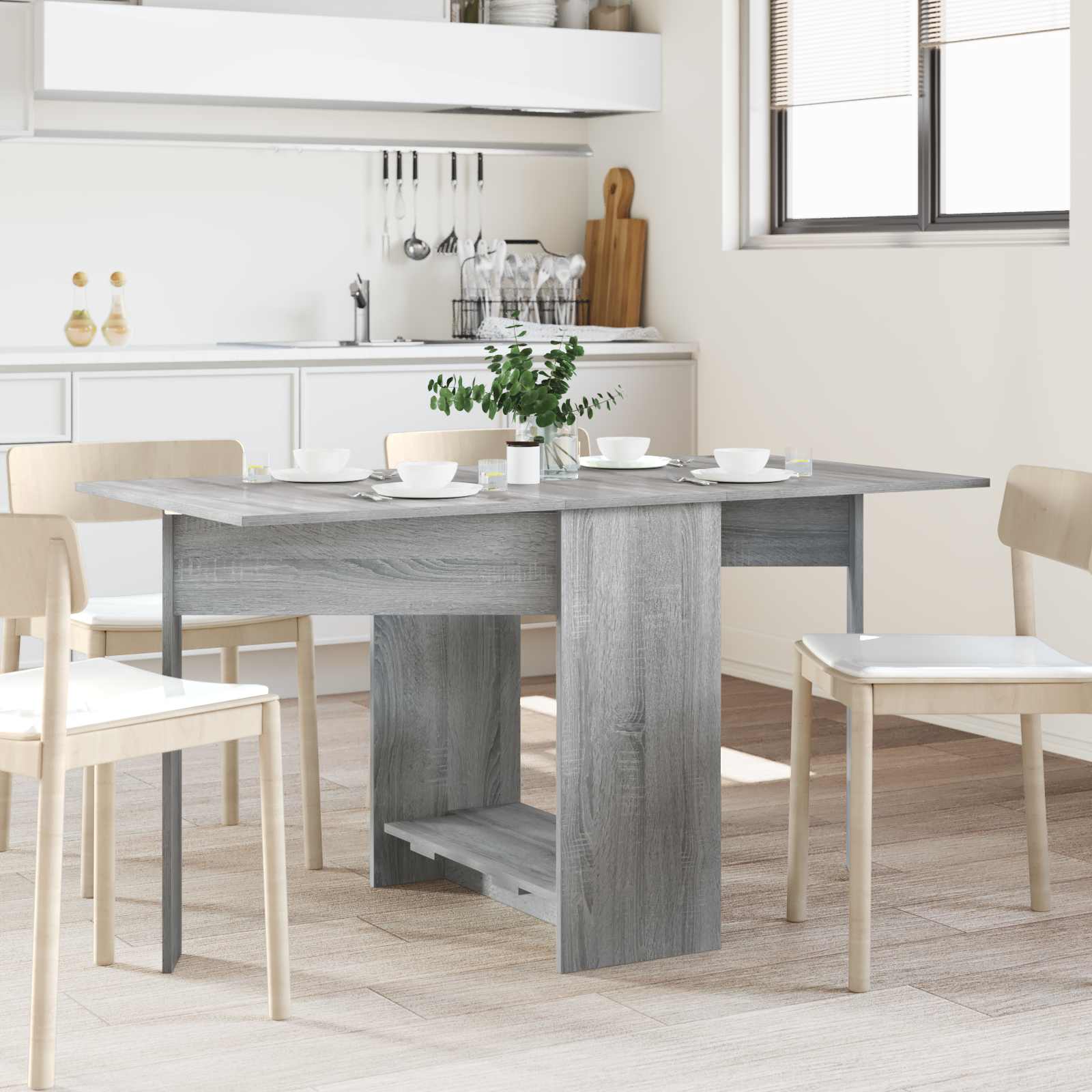 Eettafel 138 X 70 X 73,5 Cm Bewerkt Hout Rechthoekig