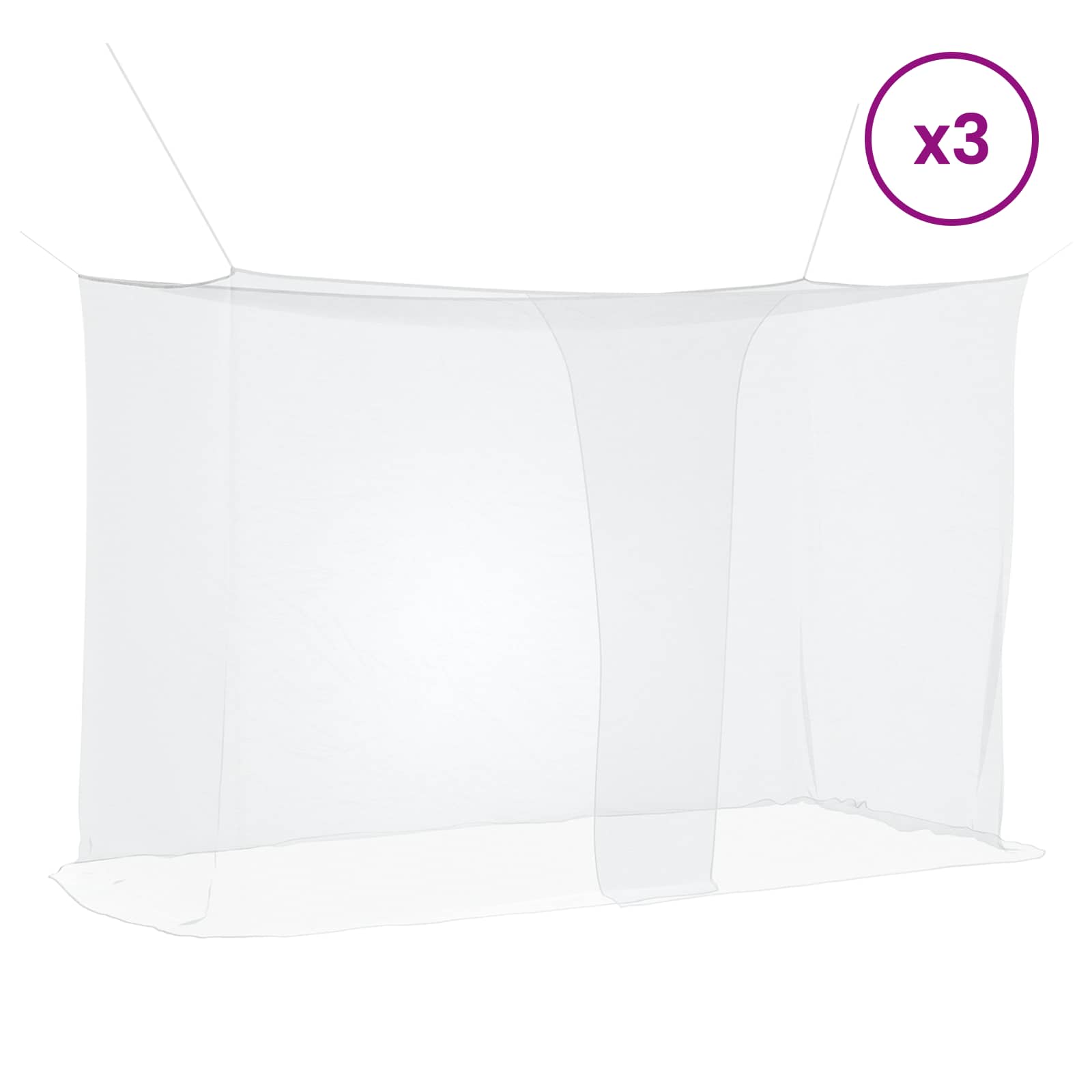 Muggennetje Voor Bed 156 Gaas 3 Pcs Polyester