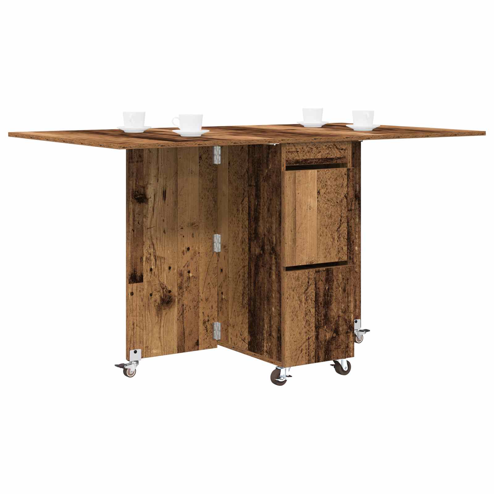 Eettafel 140 X 80 X 77 Cm Bewerkt Hout Rechthoekig