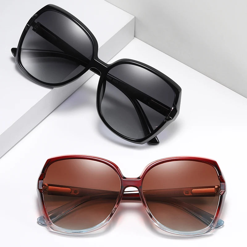 BARCUR Oversize TR90 Sunglasses Women Polarized UV400 Sunglasses Ladies Shades with Gradient Lens lunette de soleil femme