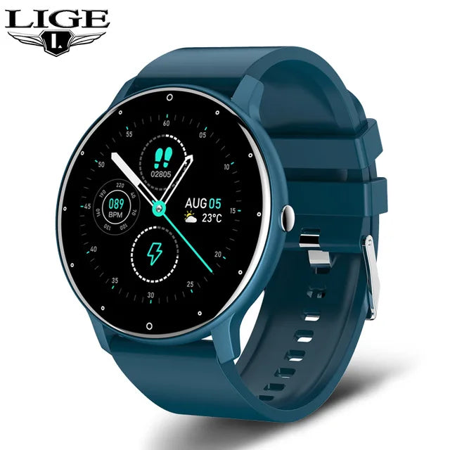 LIGE 2026 New Smart Watch Men Full Touch Screen Sport Fitness Watch IP67 Waterproof Bluetooth For Android ios smartwatch Men+box