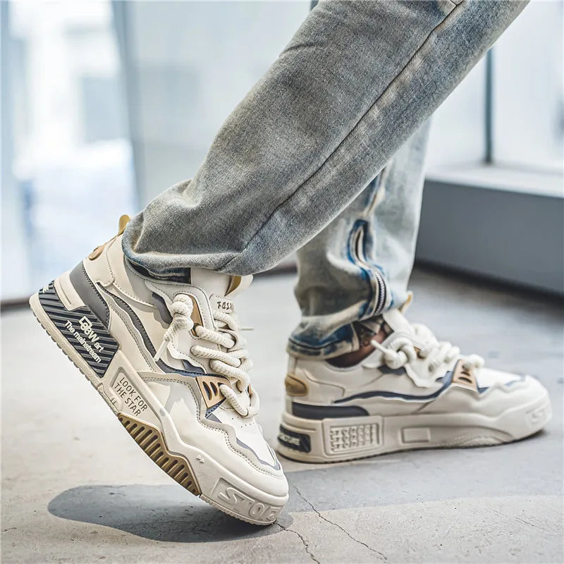 Male Sneakers Shoes For Man Men Shoes Breathable Lightweight Street Fashion Durable Walking Sneaker For Teens